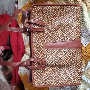 Plastic Tote with leather look